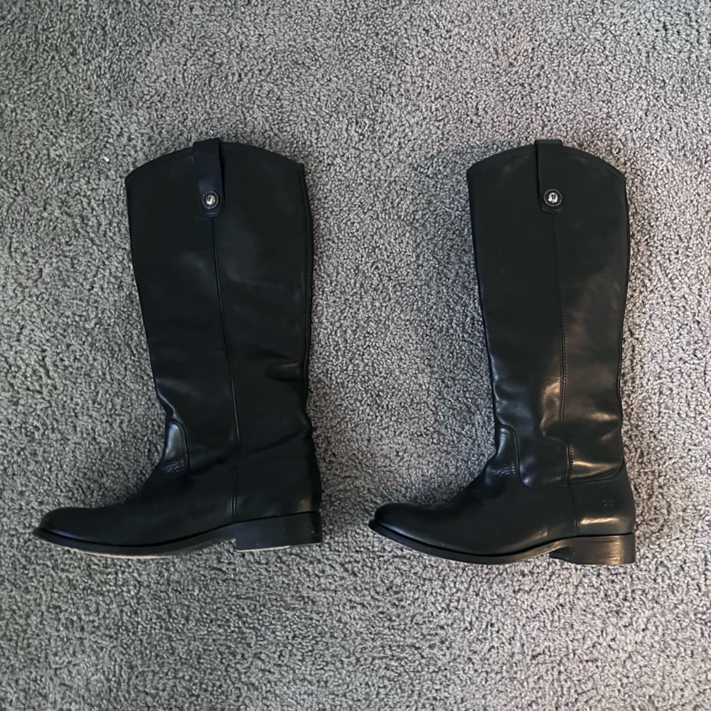 Frye Black Leather Boots - Size 6.5